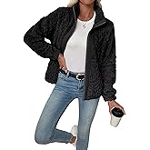 EVALESS Fleece Jacket Womens Sherpa Jacket Long Sleeve Zip Up Coat Winter Clothing Fashion 2025