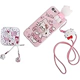 Hello Kitty ALL IN ONE KIT Protective Case Ear Buds Kick Stand Ring Necklace Holder for Iphone Various models 6 and 7 (iphone 6 Plus)
