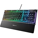 SteelSeries Apex 3 - Teclado RGB para Gaming (Iluminación RGB de 10 Zonas, reposamuñecas magnético Superior) Teclado…