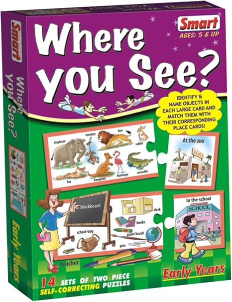 Smart Where You See Puzzle (Multi-Color, 14 Pieces)