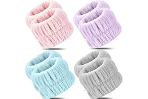 DARFUKEI Wrist Bands for Washing Face, 8pcs Spa Face Washing Wristbands, Microfiber Arm Wrist Towels, Absorbent Wash Wristbands for Woman Men, Prevent Water from Spilling Down Your Arms