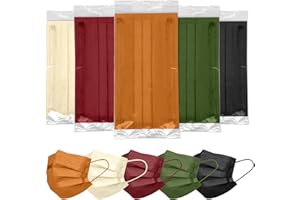 FriCARE Face Masks Disposable for Adults, 4 Ply ASTM Level 3, FSA HSA Eligible, Allergy Protection, Individually Wrapped, 100 Pack, Assorted Fall