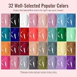 JODSONE Gel Nail Polish Kit with UV Light 32 Colors + Tools view 2