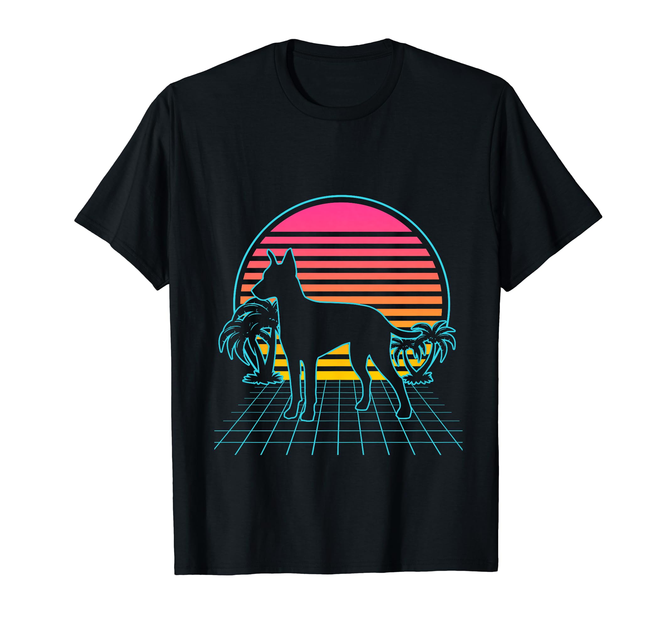 Manchester Terrier Dog Vintage 80s Vaporwave Aesthetic T-Shirt