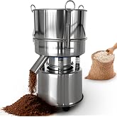 Electric Vibrating Sifter, 8-inch Powder Sifter (Machine + 40 Mesh Screen) | 50W Stainless Steel Sieve Shaker Machine for Flour, Mungbean, Rice, Herbal, 110V/60HZ