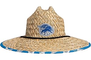 FOCO NFL Team Logo Americana Floral Lifeguard Beach Straw Sun Hat