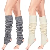 XEPST Ballet Leg Warmers Knitted Long Stirrup Yoga Leg Warmer Socks for Women Girls, Ankle Warmers for Yoga Ballet Dance