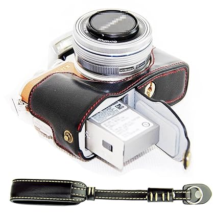 First2savvv negro Funda Cámara cuero de la PU cámara digital bolsa ...
