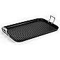 Nonstick Stove Top Grill Pan - PTFE/PFOA/PFOS Free Need two Burners 20" x 13" Hard-Anodized Non stick Grill & Griddle…