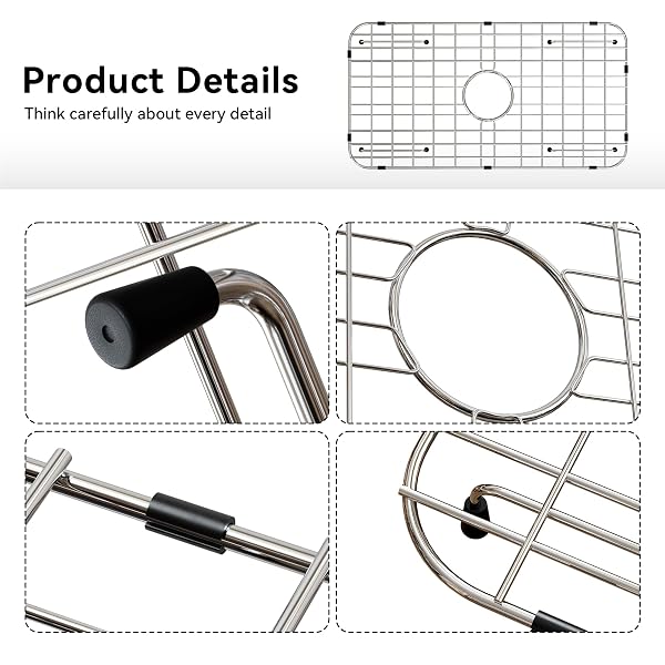 STAINLESS STEEL SINK GRID AND PROTECTORS FOR BOTTOM OF KITCHEN SINK,24″ X 12″ SINK PROTECTOR