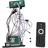 Yunseity Bluetooth Decoder Board, MP3 Player Decoder with RGB Light and, Support 45Wx2 Speakers, with 6 Modes Spectrum Light, for Music Playback and Hands Free Calling