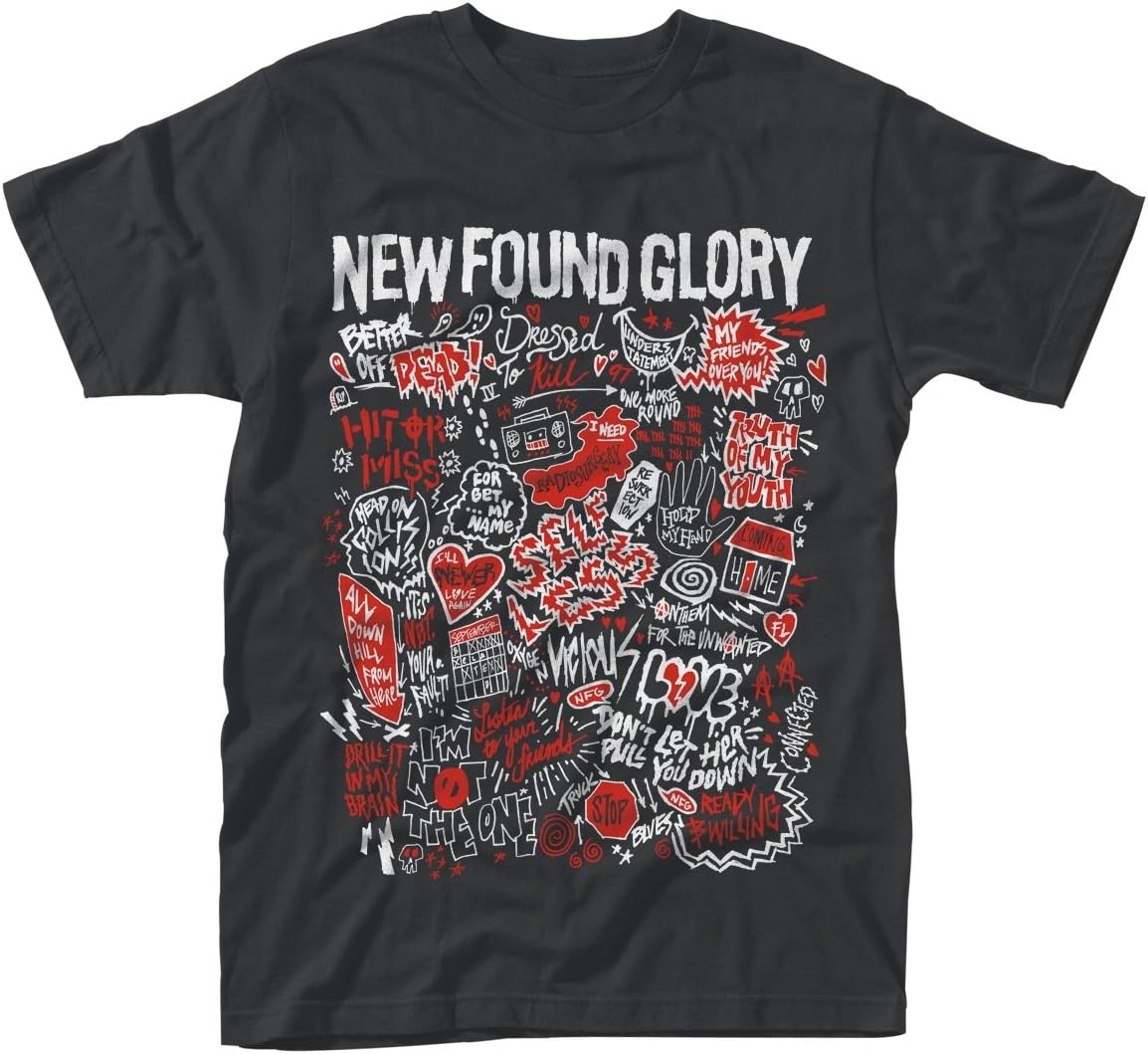 New Found Glory T Shirt Hits Official Mens Black