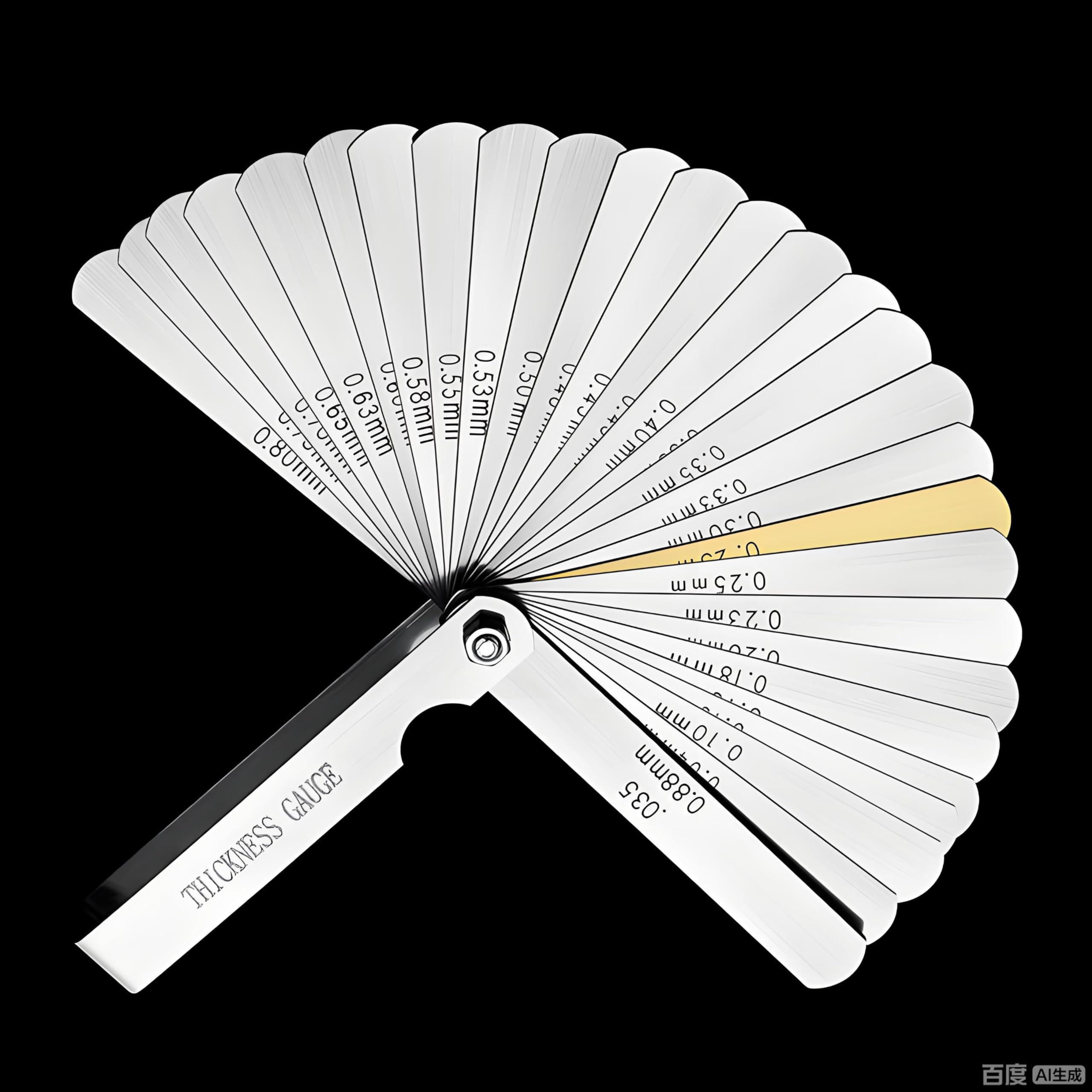 VOARGE Feeler Gauge Set 32 Blades Stainless Steel Blades Double Marked Metric and Imperial Splitting Measuring Tool Steel Blades for Measuring Gap Width/Thickness