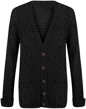 ladies black cardigan with pockets