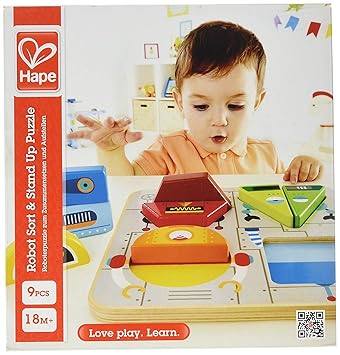 Hape E0446 Robot Sort & Stand Up Puzzle