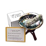 Smudging Kit with Abalone Shell, Wooden