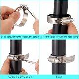 Friusate 8 Pcs Jubilee Clips Stainless Steel Hose Clamps 72-165mm Adjustable view 5