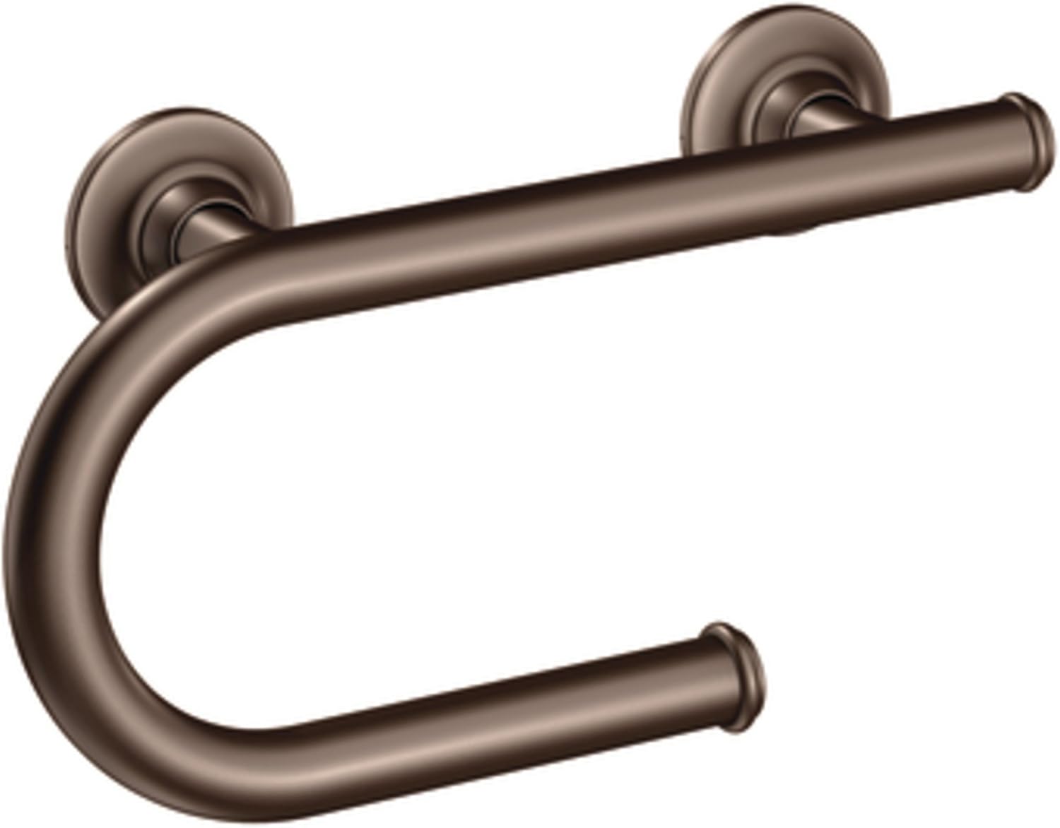 Moen LR2352DOWB Home Care 8Inch Grab Bar with Integrated Toilet Paper