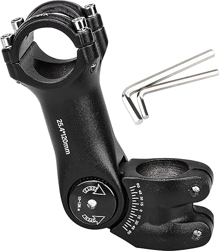 BEAUGIREW Bike Stem 25.4mm 120mm Adjustable 0-60 Degree