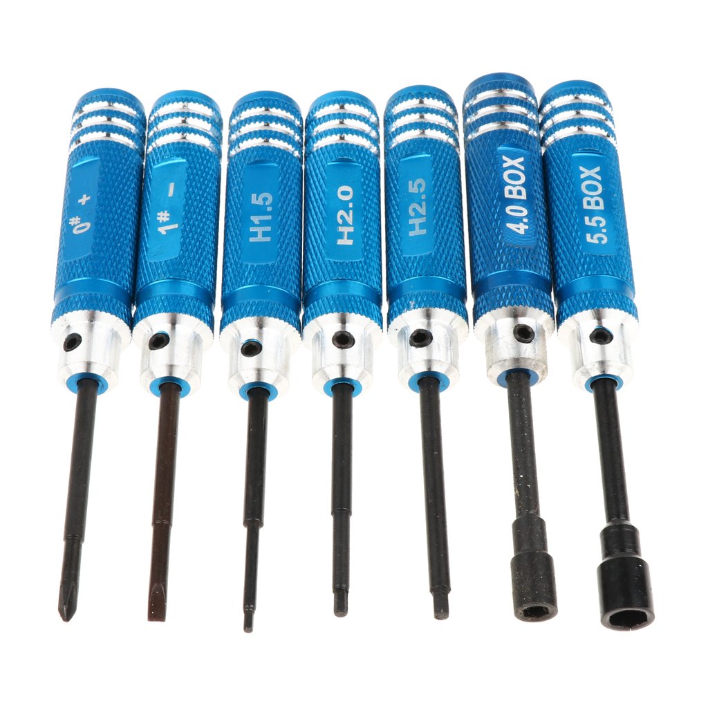 IVELECT 7 Pieces Steel Screwdriver Set RC Tool Kit for RC Model Car