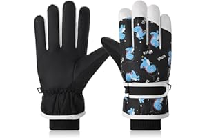 coclothy Ski Gloves for Kids, Waterproof Snow Gloves Cold Weather, Touchscreen Snowboard Glove for Boys Girls 7-16
