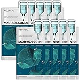 Mediheal Madecassoside Essential Sheet Mask Blemish Repair 10 pcs. 98% Purity Madecassoside & Hyaluronic Acid Included. Enhancing Moisture Barrier & Skin Texture Care. Vegan Formula Sheet Mask