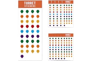 12 Sheets Color-Coded Rifle Scope Turret Stickers, Waterproof Turret Tags 100-1000 Yard Range Markers for Precision Long Rang
