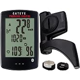 CATEYE Padrone Digital Bluetooth Cycling Computer | IPX8 Waterproof Wireless Bike Speedometer, Bluetooth Heart Rate, Speed &amp; Cadence Compatible, For Road, MTB, Gravel Bikes