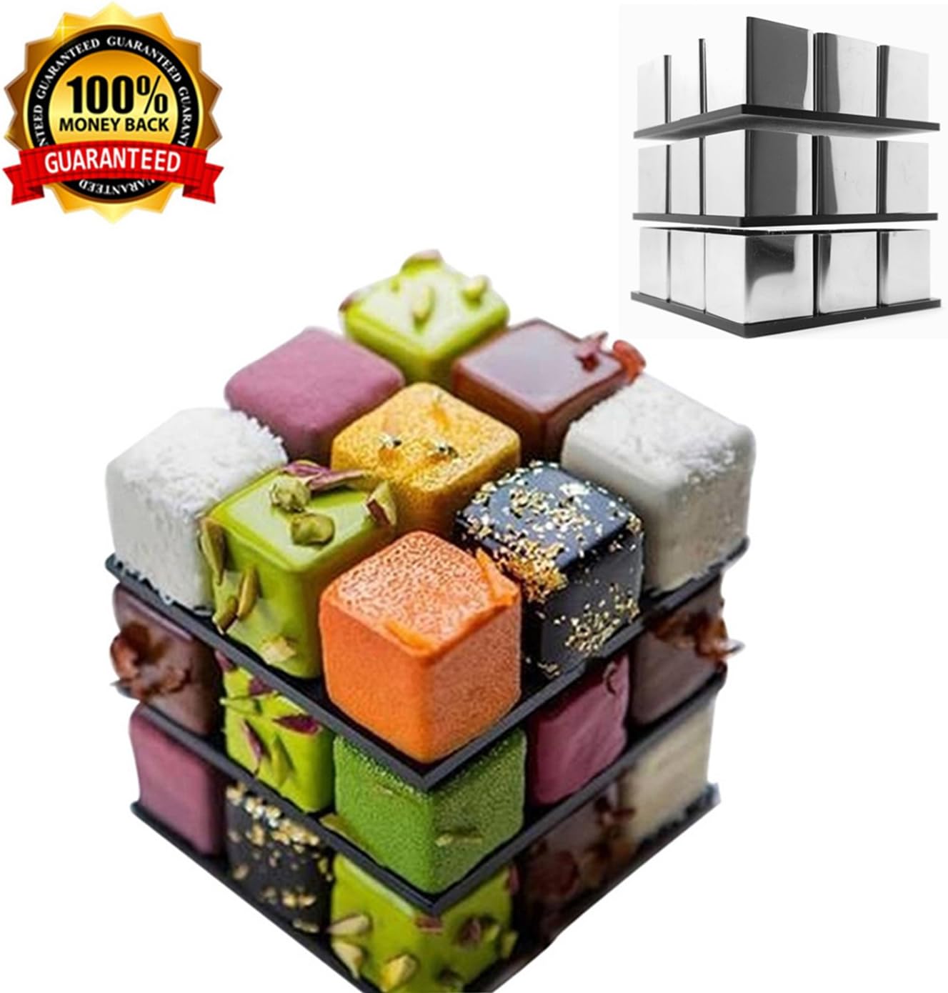 Advanced Cube Cake Making,YiCol 25 Pieces Mini Cookie Cutters Sets Stainless Steel Vegetable Shape Cutters