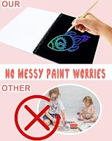 OSLINE Scratch Art Notebook Set for Kids 3-10 Art Craft Toys 2 Books 5 Styluses view 5
