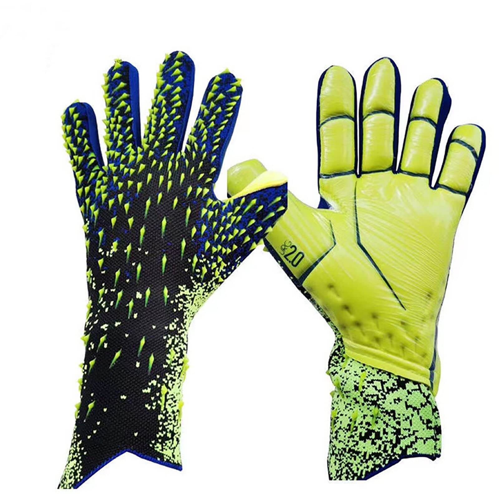 Sanon Goalkeeper Gloves for Adults - Breathable, Flexible Football Goalie Gloves - Size 8, Green