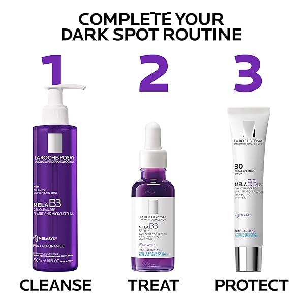 LA ROCHE-POSAY MELA B3 GEL CLEANSER, FORMULATED WITH MELASYL + NIACINAMIDE + PHA, ANTI AGING FACE WASH FOR DISCOLORATION, DARK SPOTS & POST ACNE MARKS, DARK SPOT CORRECTOR, OIL FREE & SOAP FREE