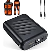 Buvizas 20000mAh 7.4V Heated Vest Battery Pack Compatible with ORORO, Battery for Heated Vest with LED Display and 2 Adapter Cable, Power Bank for TODWARM, for OCQOCQ, for Weamest(No for 12V/5V)