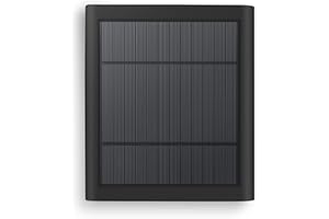 PAODEKUA Solar Panel for Ring Camera, 4W Solar Charger Compatible with Ring Spotlight &Stick Up Outdoor Cam Battery, 10FT/3M Long Cable with USB-C to Ring Barrel Plug Adapter, Black
