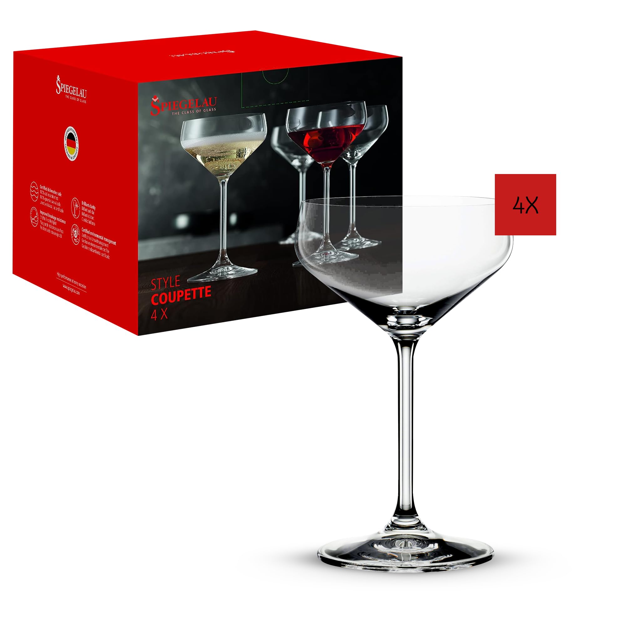 Spiegelau & Nachtmann 4670188 Style Sets, Crystal Glass, Transparent