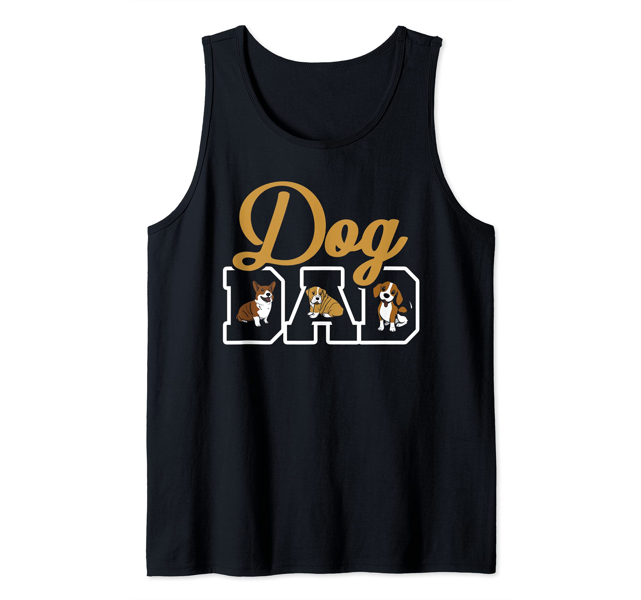 Mens Dog Dad For Doggy And Puppy Fathers Tank Top