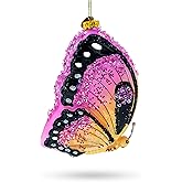 Graceful Butterfly Blown Glass Christmas Ornament