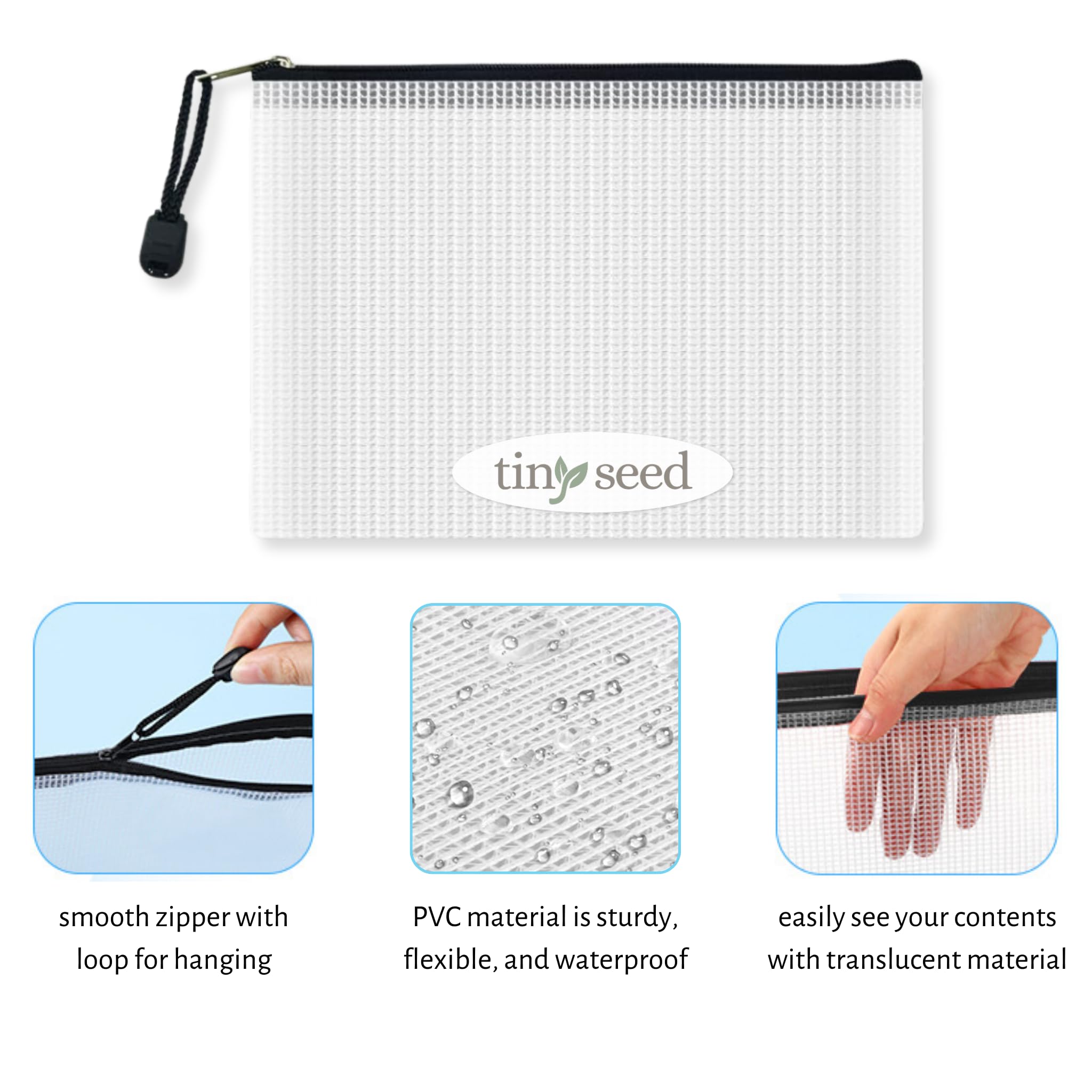 TINY SEED Travel Kit: 6-Pack Creme 1 oz Travel Size Tins. Cream Moisturizer for Face, Hands, and Body. Includes Complimentary Travel Zipper Pouch