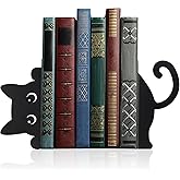Geelin Peeping Cat Metal Bookends Set of 2 Cute Book Ends for Shelves Decorative Bookshelf Home Office Desk Bookshelf Decor G