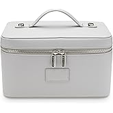 ETOILE - Vanity Case Grey - Stylish Travel Makeup Bag Organizer with Dividers