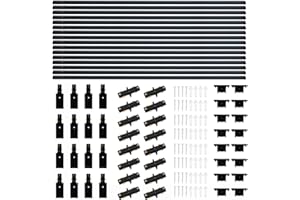 LRAEMXG 52FT H Track Lighting Rails Black, H Type Track Lighting Rails Kit with End Caps and Live End Feed Connector, Compati