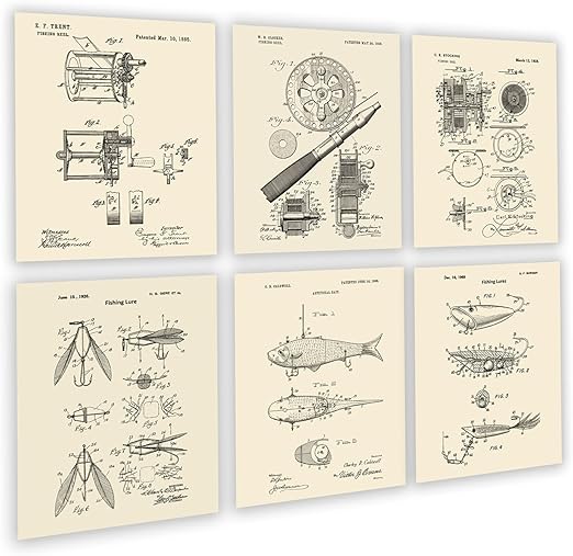 Amazon Com Gnosis Picture Archive Fishing Art Wall Decor Lure