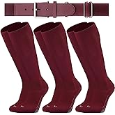 Londkaron Youth Elite Baseball/Softball Socks & Belt Combo (3 Pairs of Socks with 1 Belt)