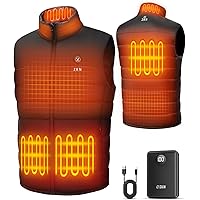 Picture of ZKN Heated Vest for Men with 14400mAh 7.4V Battery Pack Included, Lightweight Men's Heated Vest Rechargeable