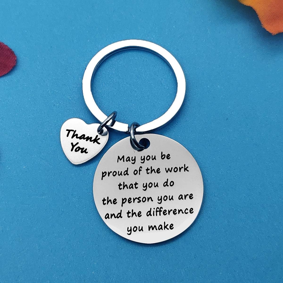 Huwujiu Thank You Gifts Keyring Appreciation Gifts Make a Difference Keyring Appreciation Gifts for Employee Volunteer Social Worker Thank You Gifts for Nurse Mentor Teacher Gifts - Image 3