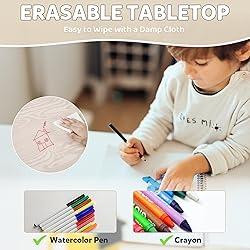 Adjustable Kids Table & Chairs Set for Ages 3-8