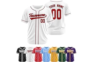 Custom Baseball Jersey, Customized Team Uniform Baseball Shirt, Personalized Name Number Baseball Jersey Men Women Youth