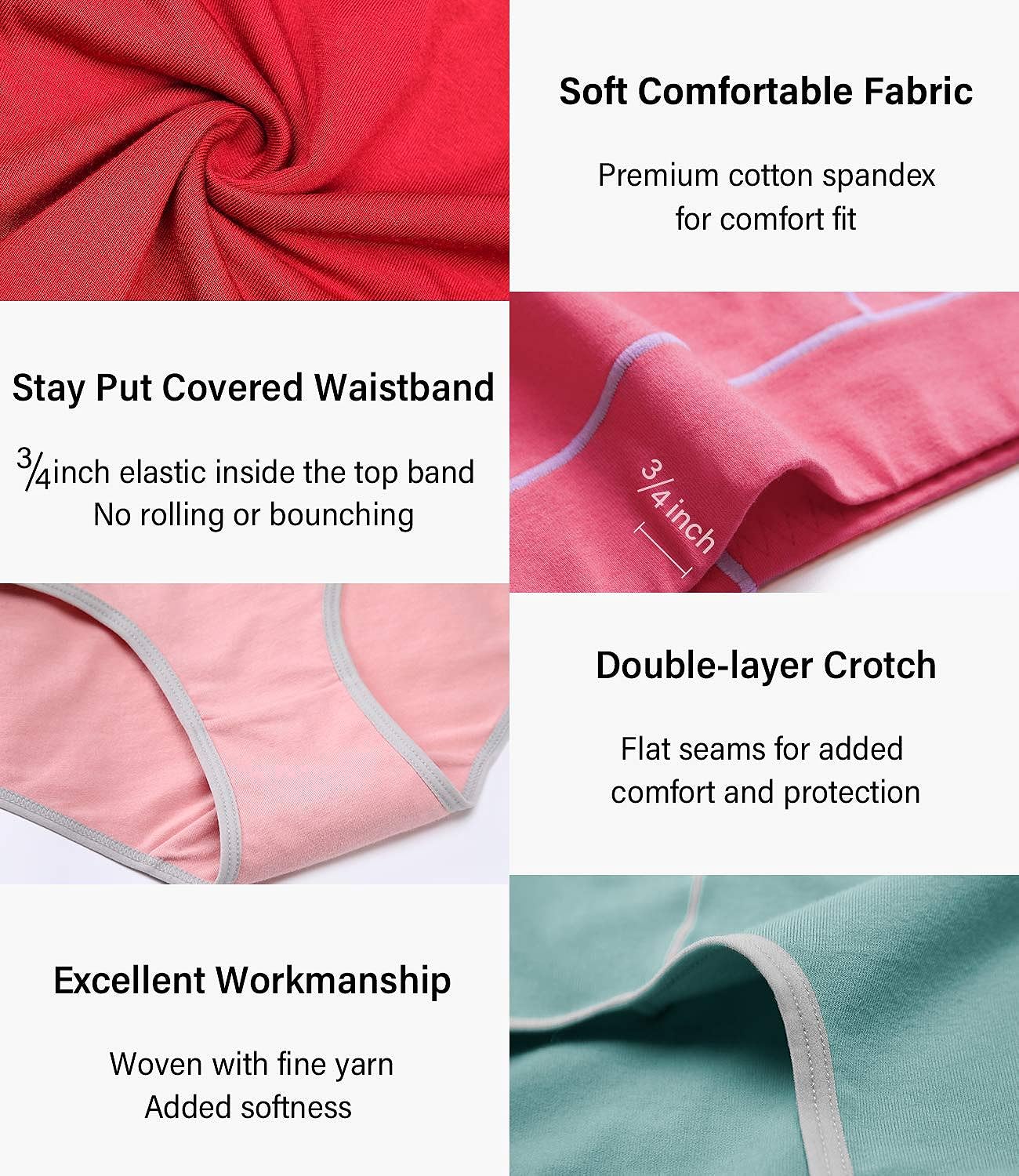 Wirarpa Unterhosen Damen Midi Taille Slip Baumwolle Bequeme Unterwasche Mehrpack Amazon De Bekleidung