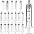 20 Packs Plastic Syringe with Measurement, Suitable for Measuring, Watering, Refilling (5 ml)