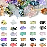 Echoed Elegance Colorful Fish Kandi Glass Beads for Jewelry Making Ocean Sea Animal Glass Beads Bulk for Necklace Earrings DIY Crafts Supplies